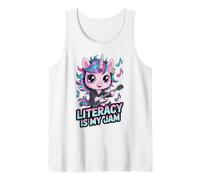 Funny Literacy My JAM Reading Rocks Squad Abibliophobia Crew Tank Top