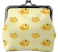 Funny Little Chicken Pattern Buckle Leather Coin Purses Vintage Pouch Kiss Lock Change PurseWallets for Women Girls