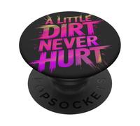 Funny LITTLE DIRT NEVER HURT Mud Run Muddy Queen Quad My ATV PopSockets Adhesive PopGrip