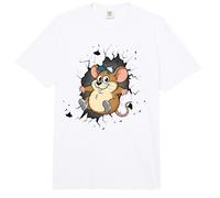 Funny Little Mouse Wearing Baseball Cap Retro Style Comfort Colors Adult Heavyweight T-Shirt