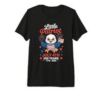 Funny Little Patriot 2026 America 250 Years Baby Eagle Premium T-Shirt