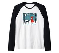 Funny Little Riding Hood Costume for Wolf Fans Raglan Baseball Tee