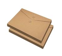 Funny live 10 Pcs;A4 Kraft Paper Project Envelope with Expandable Gusset File Bags Office Supplies File Folders Project Pockets (Horizontal Version)
