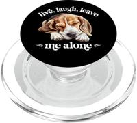 Funny Live Laugh Leave Me Alone Nap Sleep Beagle Dog Lover PopSockets PopGrip for MagSafe