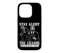 Funny Lizard Conspiracy Theory Case for iPhone 14 Pro