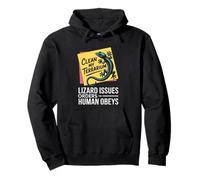 Funny Lizard Issues Orders Human Obeys Clean My Terrarium Pullover Hoodie