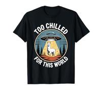 Funny Llama Alien Abduction UFO Too Chilled for This World T-Shirt