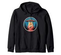 Funny Llama Alien Abduction Ufo Zip Hoodie