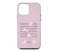 Funny Llama Alpaca music yoga Playing with Notes Alpacas Case for iPhone 12 mini