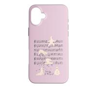 Funny Llama Alpaca music yoga Playing with Notes Alpacas Case for iPhone 16 Plus