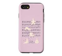 Funny Llama Alpaca music yoga Playing with Notes Alpacas Case for iPhone SE (2020) / 7/8
