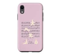 Funny Llama Alpaca music yoga Playing with Notes Alpacas Case for iPhone XR