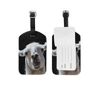Funny Llama Alpaca Travel Luggage Tags Suitcase Baggage Tag Leather 1 Piece
