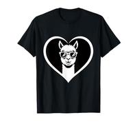 Funny Llama Alpaca with Sunglasses Animal Graphic T-Shirt