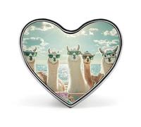 Funny Llama Beach Custom Brooch Pin Heart Lapel Pins Tie Suit Dress Accessories for Men Women Wedding Birthday
