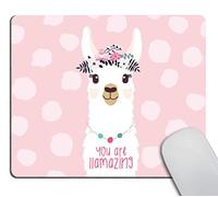 Funny Llama Mouse Pad, You are Llamazing, Non-Slip Rubber Gaming Mat