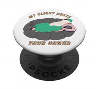 Funny Llama Sleeping On Beanbag My Client Rests Your Honor PopSockets Adhesive PopGrip