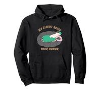 Funny Llama Sleeping On Beanbag My Client Rests Your Honor Pullover Hoodie