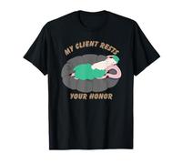 Funny Llama Sleeping On Beanbag My Client Rests Your Honor T-Shirt