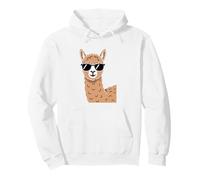 Funny Llama Sunglasses Alpaca Lover Pullover Hoodie