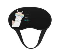 Funny Llama Wearing Rainbow Glasses Print Blindfold Sleep Mask, 100% Block Light Eye Sleep Shade Cover Eye Masks with Adjustable Strap