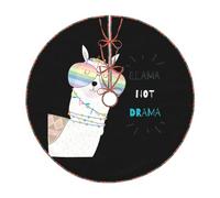 Funny Llama Wearing Rainbow Glasses Print Christmas Tree Skirt,Holiday Decoration,Suitable For Traditional Farmhouse Christmas Tree Mat