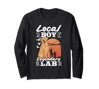 Funny Local Boy Labrador Dog Duck Hunting Long Sleeve T-Shirt