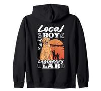 Funny Local Boy Labrador Dog Duck Hunting Zip Hoodie