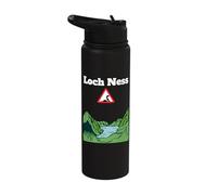 Funny Loch Ness Souvenir Monster Nessie Warning Road Sign Stainless Steel Insulated Water Bottle