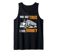 Funny Logging Trucker Gifts Logging Trucker Log Truck Driver Tank Top