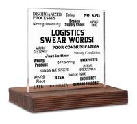 Funny Logistics Swear Words Acrylic Desk Sign, Supply Chain Office Decor for Logistics Managers and Warehouse Staff, Gifts for Logistics Coordinators and Operations Teams, SKT240