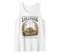 Funny Lollygag Toad Meme Vintage Cottagecore Aesthetic Tank Top