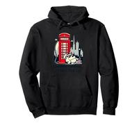 Funny London England Dog Tea Souvenir Landmarks UK Travel Pullover Hoodie