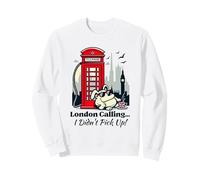 Funny London England Dog Tea Souvenir Landmarks UK Travel Sweatshirt