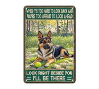 Funny Look Right Beside Youan Shepherd Posteran Shepherd Metal Tin Signan Shepherd Iron Tin Sign Home Kitchen Garden Restaurant Wall Decor 8"x12"