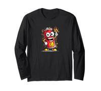 Funny Looking Battery with Full of Energy Costume Long Sleeve T-Shirt