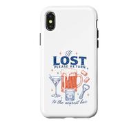 Funny Lost Return to The Nearest Bar Drinking If Humor Case for iPhone X/XS