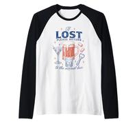 Funny Lost Return to The Nearest Bar Drinking If Humor Raglan Baseball Tee