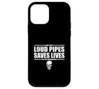 Funny Loud Pipes Saves Lives Biker Humor Case for iPhone 12 mini