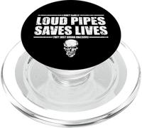 Funny Loud Pipes Saves Lives Biker Humor PopSockets PopGrip for MagSafe