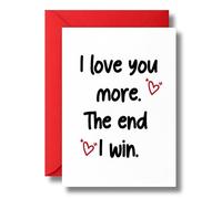 Funny Love Card For Partner Romantic Humour Anniversary Valentine's Day Birthday - I Win V311