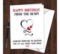 Funny Lovely Birthday Card to Daddy from Baby Bump