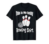 Funny Lucky Bowling Skittles Pin Alley Pathway T-Shirt