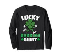Funny Lucky Running Irish Shamrock St Patricks Day 5k Run Long Sleeve T-Shirt