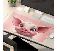Funny Lunch Mouse Pad Adorable Pig With Big Brown Eyes Mouse Pad Funny Mousepads Desk Pads