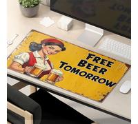 Funny Lunch Mouse Pad Free Beer Tomorrow - Cheers! Mouse Pad Mouse Mat Funny Mousepads For Work