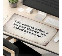 Funny Lunch Mouse Pad Life Always Offers A Second Chance, It'S Called Tomorrow. Mouse Pad Funny Mousepad Mousepads