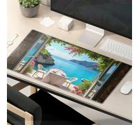 Funny Lunch Mouse Pad Romantic Seaside Dining With A View Mouse Pad Funny Mousepads Desk Pads