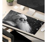 Funny Lunch Mouse Pad Santa'S Gaze In Winter Wonderland Mouse Pad Funny Mousepads Desk Pads