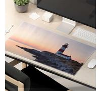 Funny Lunch Mouse Pad Sunset At The Coastal Lighthouse Mouse Pad Funny Mousepads Desk Pads